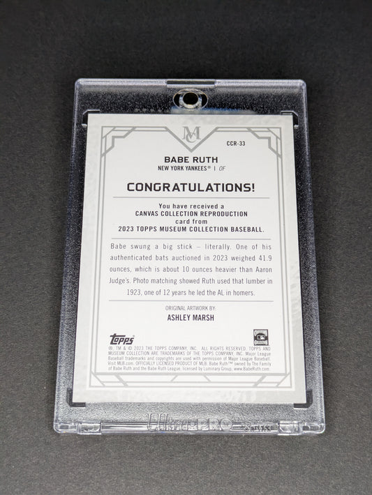 BABE RUTH New York Yankees 2023 Topps Museum Collection Baseball Card