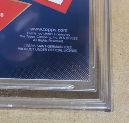 KYLIAN MBAPPE 1/1 GOLD FOIL BGS Authentic 2022 Topps Paris Saint Germain Card