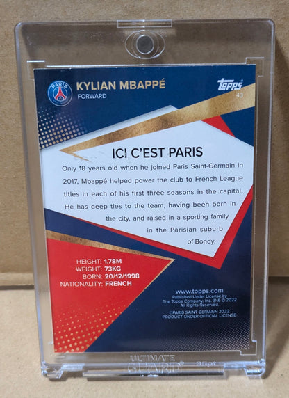 KYLIAN MBAPPE Soccer Football Topps ICI C'EST PARIS Saint Germain UEFA #43