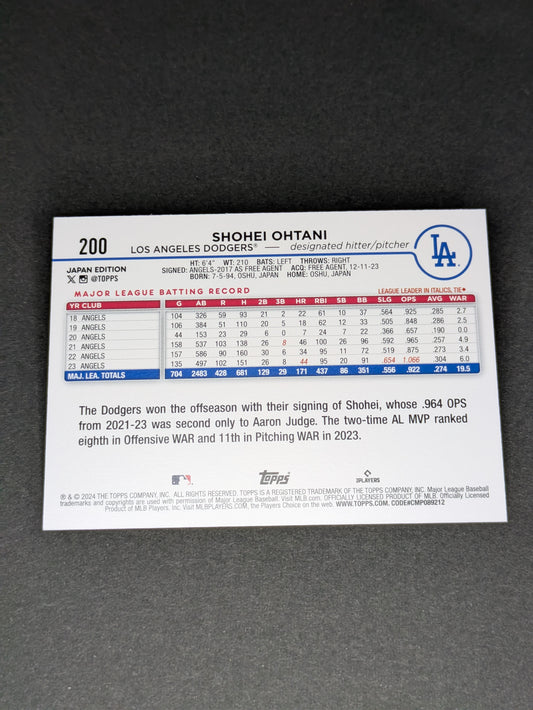 Shohei Ohtani 2023 Topps Jp Edition Dodgers Baseball Card #200